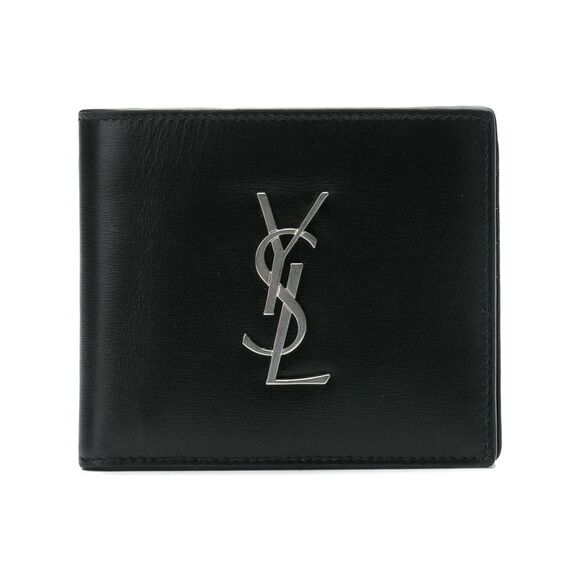 Fashion Black Bi-Fold Wallet with YSL Monogram and Saint Laurent Logo - Picture 1 of 4